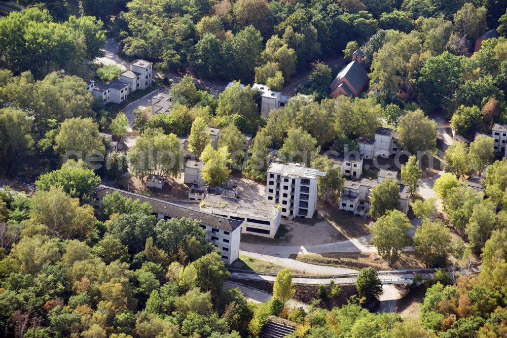 Aerial photograph Berlin - Fire brigade and police training area in the former Fighting City in the district of Ruhleben in Berlin, Germany