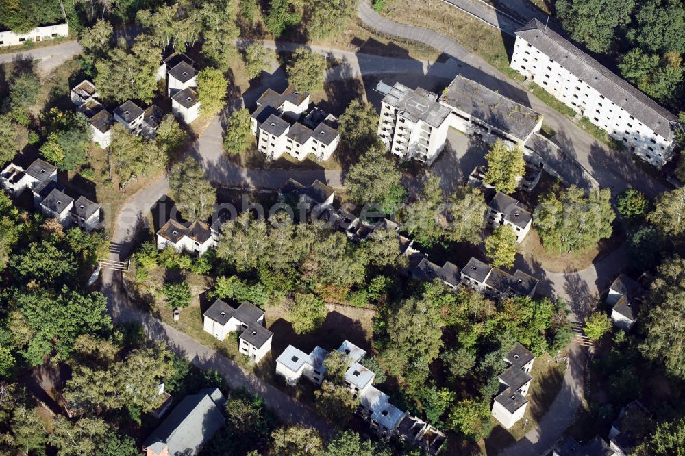 Aerial image Berlin - Fire brigade and police training area in the former Fighting City in the district of Ruhleben in Berlin, Germany