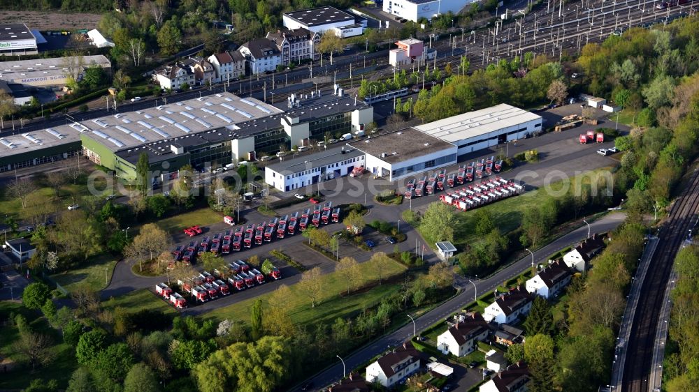 Aerial image Bonn - Site of the depot of the with abgestellten Feuerwehrfahrzeugen LF-KatS in ZiA