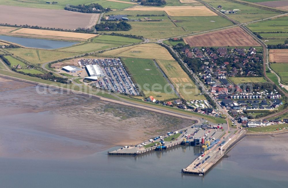 Dagebüll from the bird's eye view: Ferry Terminal in Dagebuell in the state Schleswig-Holstein