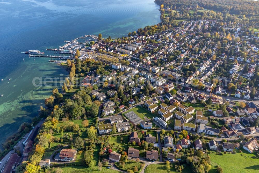 Konstanz from the bird's eye view: Ferry terminal Konstanz-Meersburg in the district Staad in Konstanz in the state Baden-Wurttemberg, Germany