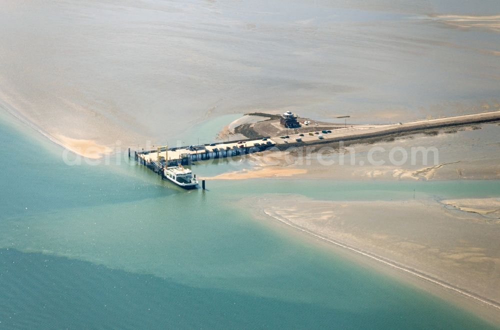 Aerial photograph Pellworm - Ferry Terminal in Pellworm in the state Schleswig-Holstein