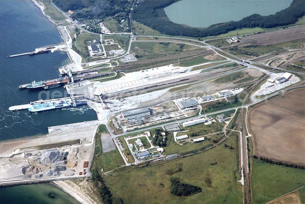 Mukran / Rügen - Mecklenburg-Vorpommern from above - Fährhafen Mukran auf Rügen.