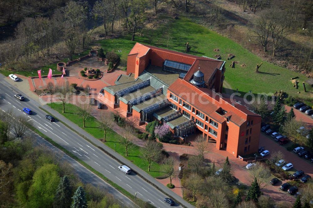 Aerial photograph Herzberg am Harz - View of a branch bank of the Sparkasse in Herzberg am Harz in the state of Lower Saxony