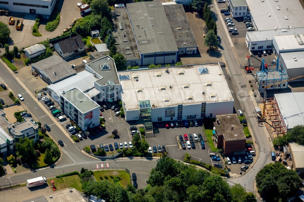 Witten from above - Branch of Boesner GmbH in the Herbede part in Witten in the state of North Rhine-Westphalia