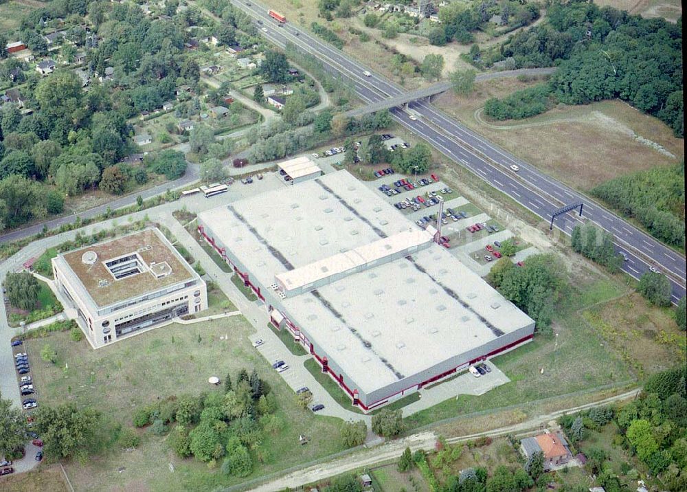 Aerial photograph Birkenwerder / Brandenburg - Filiale der Francotyp Postalia AG in Birkenwerder am Berliner Ring.