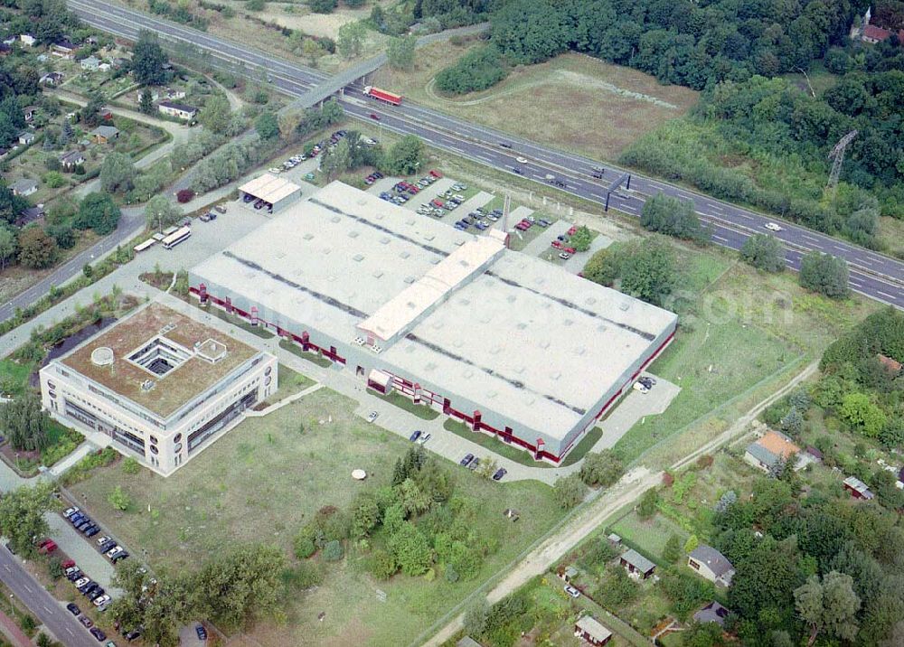 Aerial photograph Birkenwerder / Brandenburg - Filiale der Francotyp Postalia AG in Birkenwerder am Berliner Ring.