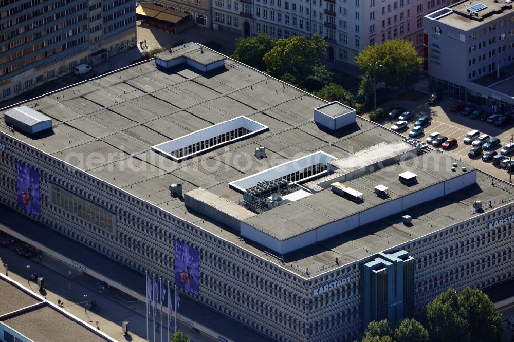 Magdeburg from above - View of a store of the warehousing Karstadt in Magdeburg in the state of Saxony-Anhalt