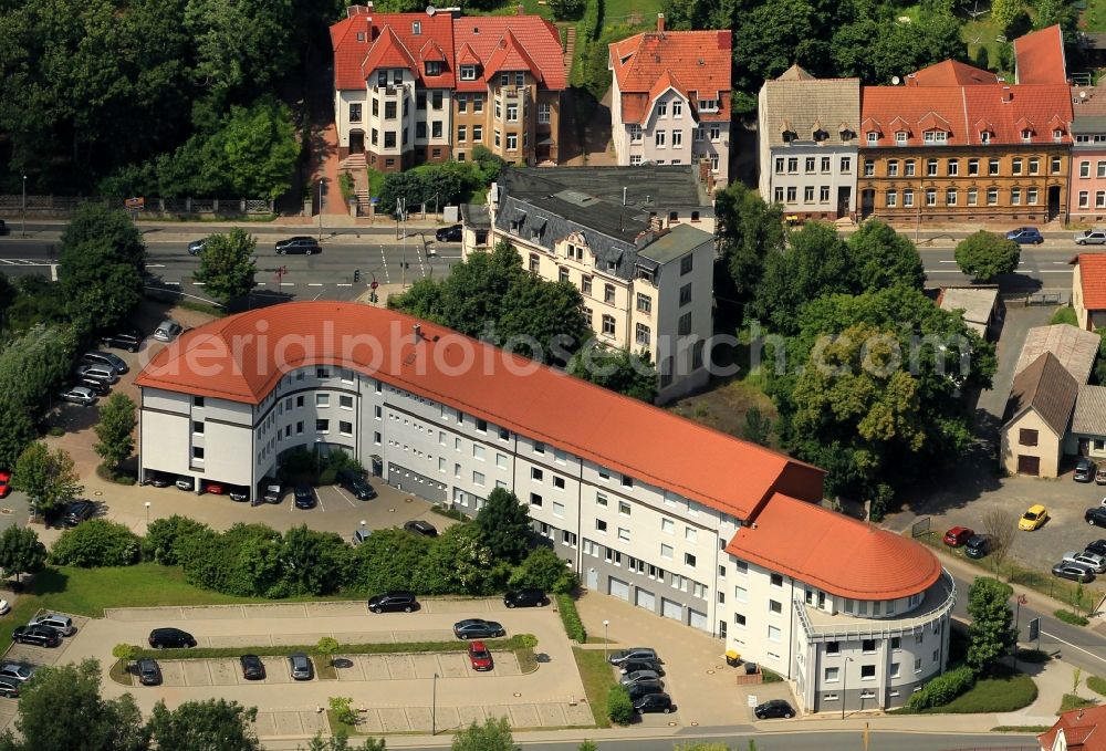 Sondershausen from above - The tax office Sondershausen in Thuringia is located in the Schiller Street