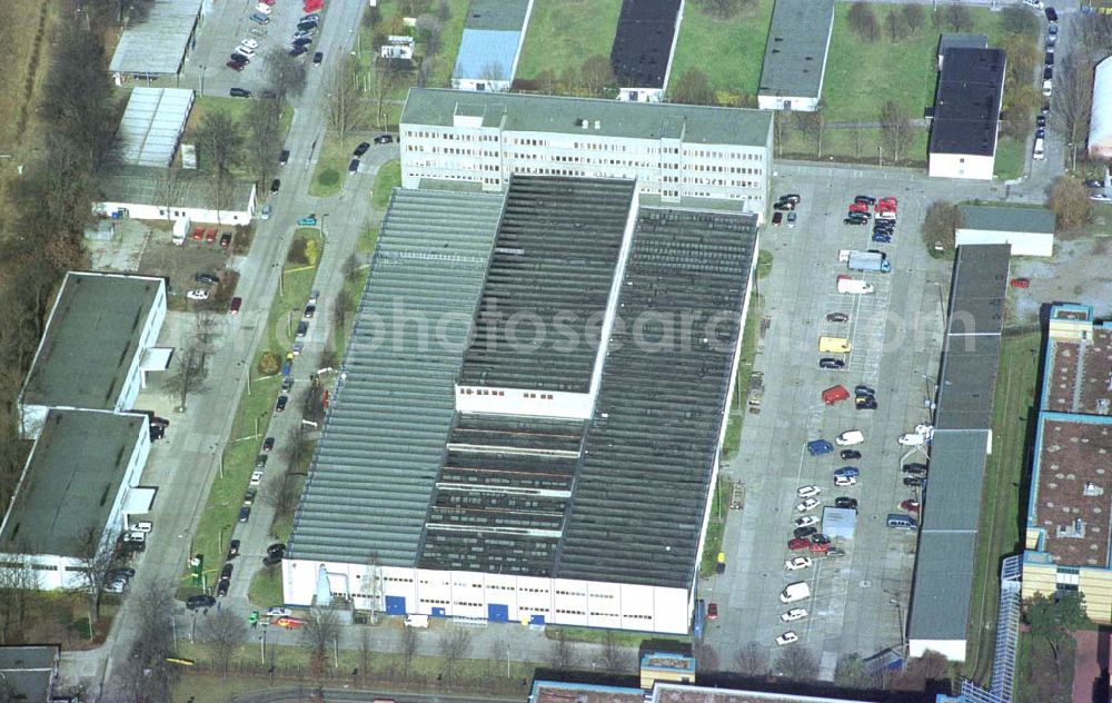 Aerial image Berlin- Marzahn - Fineßzentrum im MEON - Gewerbepark an der Mehrower Allee; Berlin-Marzahn. 11.03.02