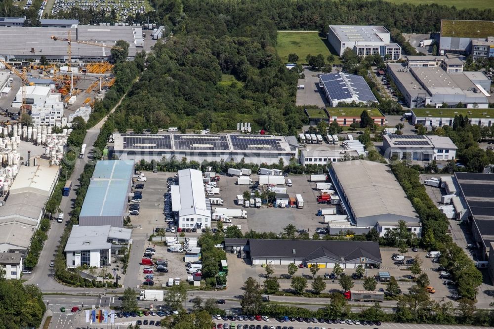 Aerial image Hochbrück - Company location industrial area Garching-Hochbrueck in Hochbrueck in the state Bavaria, Germany