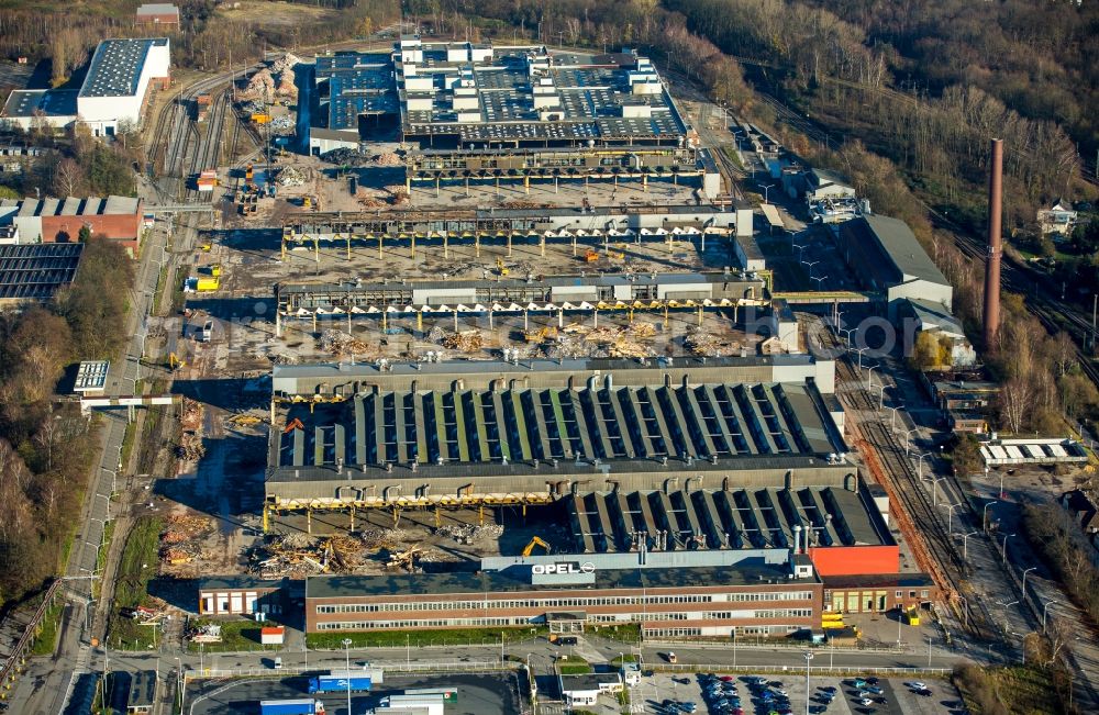 Aerial image Bochum - Company grounds and facilities of Adam Opel AG works Bochum II in the East of Bochum in the state of North Rhine-Westphalia