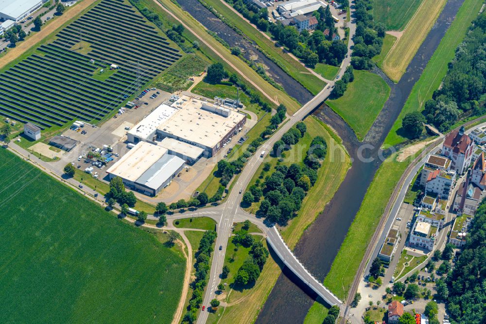 Aerial photograph Riegel am Kaiserstuhl - Company grounds and facilities of Agrano GmbH & Co. KG in Riegel am Kaiserstuhl in the state Baden-Wuerttemberg, Germany