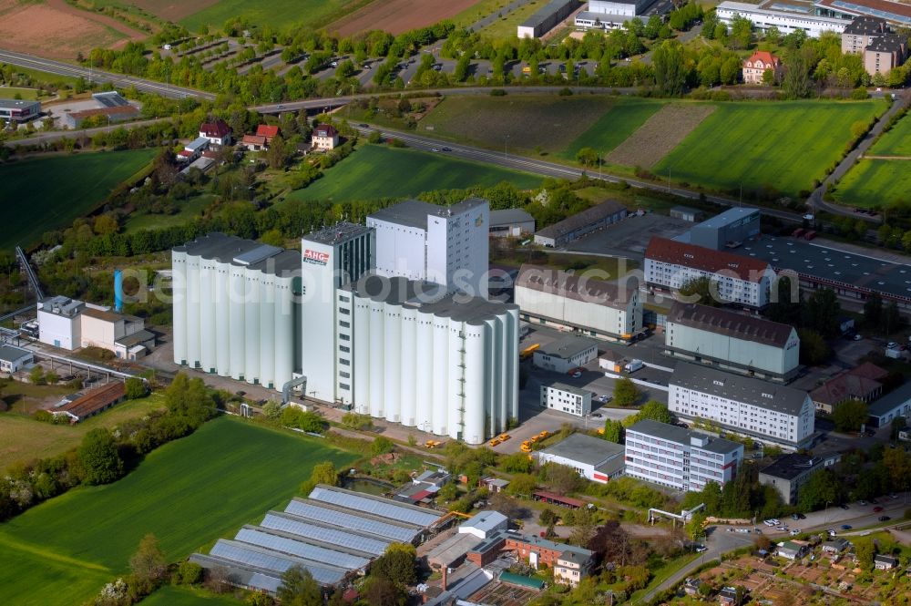 Aerial photograph Erfurt - Company grounds and facilities of AHG Agrarhandel GmbH Erfurt in the district Bruehlervorstadt in Erfurt in the state Thuringia, Germany