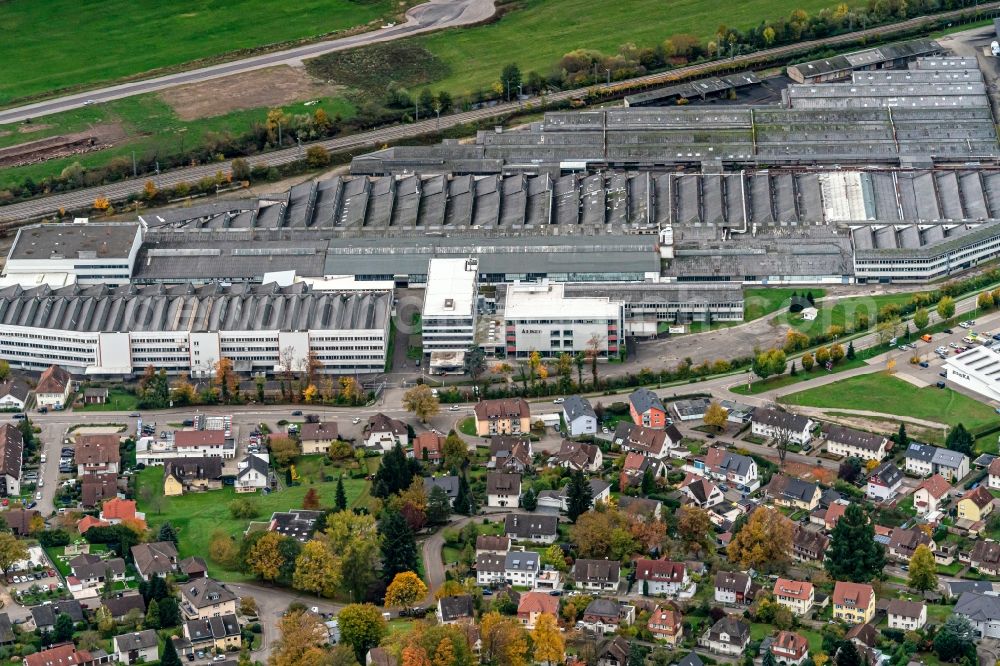 Aerial photograph Gengenbach - Company grounds and facilities of Aliseo Art Projects in Gengenbach in the state Baden-Wurttemberg, Germany