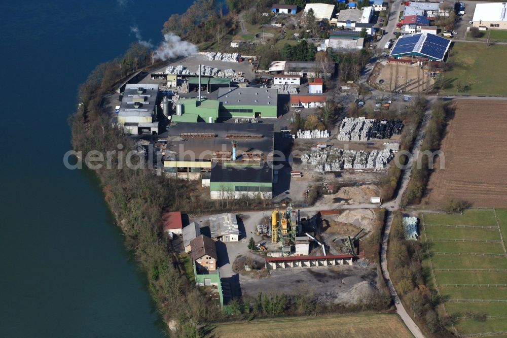 Aerial image Bad Säckingen - Company grounds and facilities of Alunova Recycling GmbH on the Rotfluhstrasse in Bad Saeckingen in the state Baden-Wuerttemberg, Germany