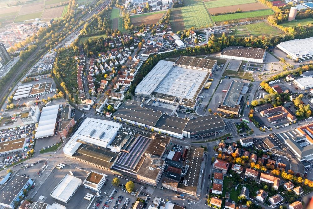 Aerial image Ludwigsburg - Company grounds and facilities of ANDREAS STIHL AG & Co. KG in Ludwigsburg in the state Baden-Wurttemberg, Germany