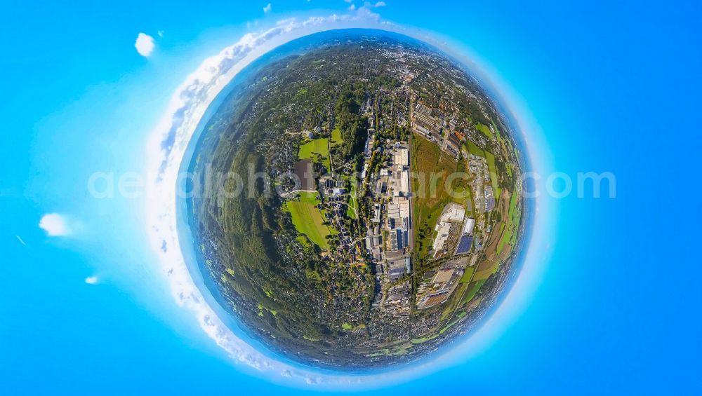 Witten from the bird's eye view: Company grounds and facilities of ARDEX GmbH on Friedrich-Ebert-Strasse in the district Ruedinghausen in Witten in the state North Rhine-Westphalia, Germany