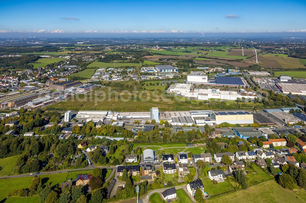 Witten from above - Company grounds and facilities of ARDEX GmbH on Friedrich-Ebert-Strasse in the district Ruedinghausen in Witten at Ruhrgebiet in the state North Rhine-Westphalia, Germany