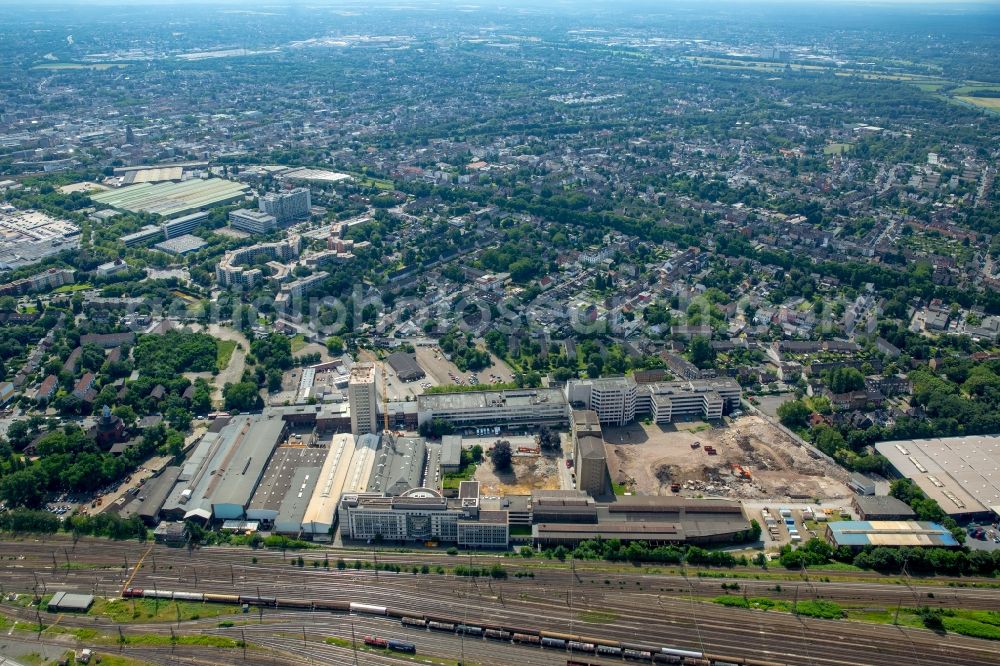 Aerial photograph Oberhausen - Premises of BABCOCK manufacturing center GmbH with warehouses, corporate buildings and production facilities in Oberhausen in North Rhine-Westphalia