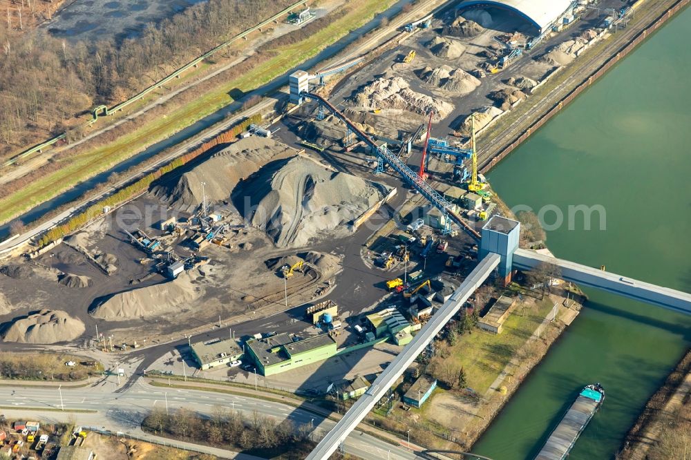 Aerial image Herne - Company grounds and facilities of BAV Aufbereitung Herne GmbH on Hertener Strasse in Herne in the state North Rhine-Westphalia, Germany