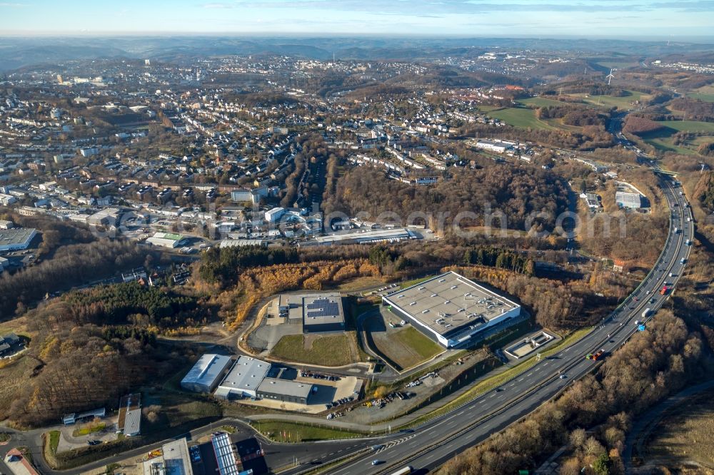 Aerial photograph Lüdenscheid - Company grounds and facilities of BENSELER Holding GmbH & Co. KG and of Guenter Graewe GmbH on Wibschla in Luedenscheid in the state North Rhine-Westphalia, Germany