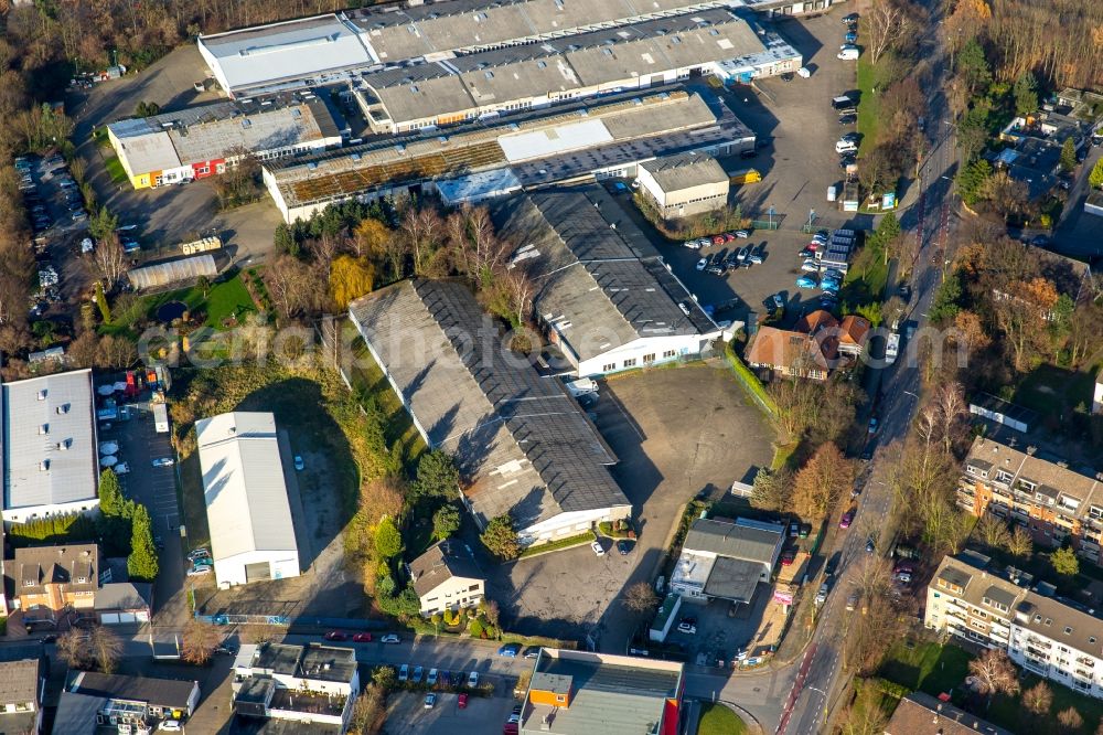 Gelsenkirchen from the bird's eye view: Company grounds and facilities of BAeKO Emscher-Lippe Baecker- und Konditoren- Einkauf eG in Gelsenkirchen in the state North Rhine-Westphalia