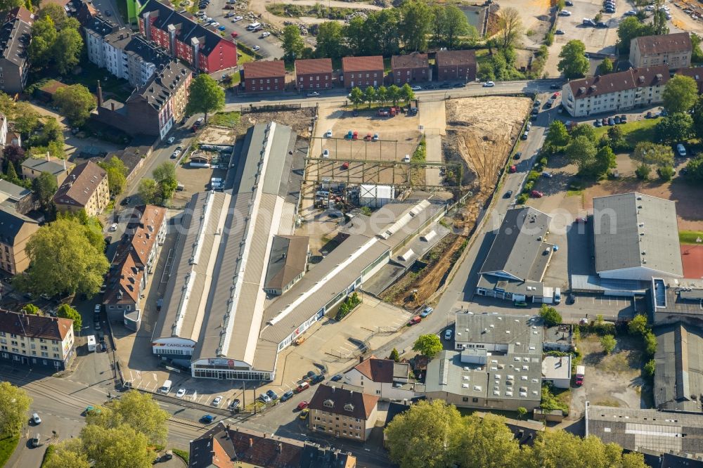 Aerial image Witten - Company grounds and facilities of Brennteile Service Josef GmbH and of Carglass GmbH on Augustastrasse in Witten in the state North Rhine-Westphalia, Germany