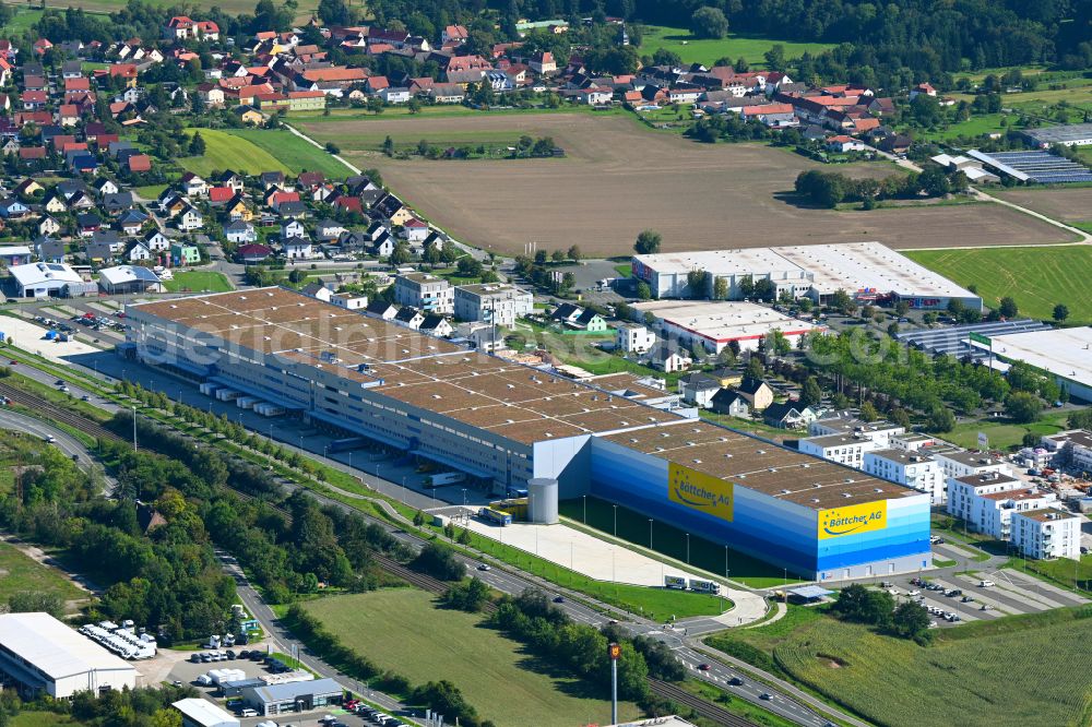 Aerial image Zöllnitz - Company grounds and facilities of Boettcher AG on street Stadtrodaer Landstrasse in Zoellnitz in the state Thuringia, Germany