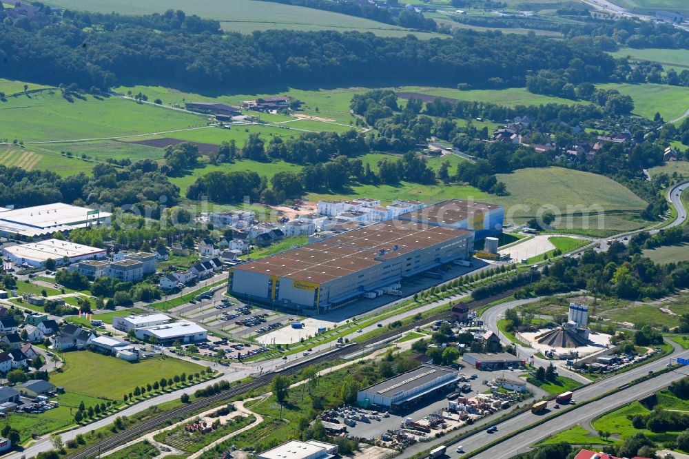 Aerial photograph Zöllnitz - Company grounds and facilities of Boettcher AG on street Stadtrodaer Landstrasse in Zoellnitz in the state Thuringia, Germany
