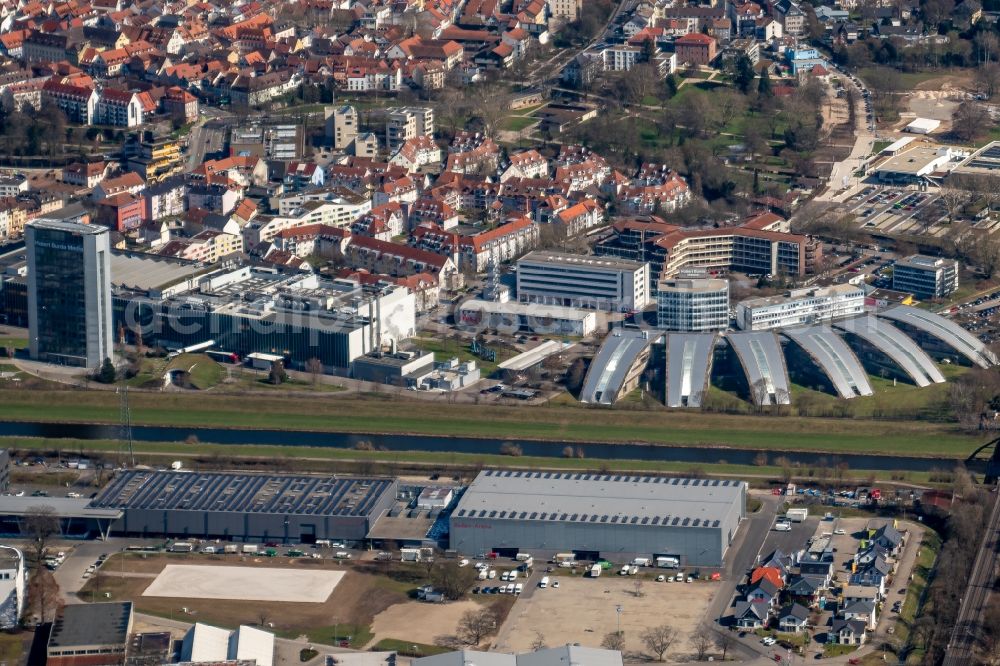 Aerial photograph Offenburg - Company grounds and facilities of Burda Media in Offenburg in the state Baden-Wurttemberg, Germany