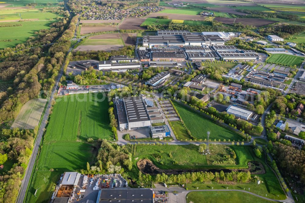 Aerial image Stade - Company grounds and facilities of CFK Nord in the district Ottenbeck in Stade in the state Lower Saxony, Germany