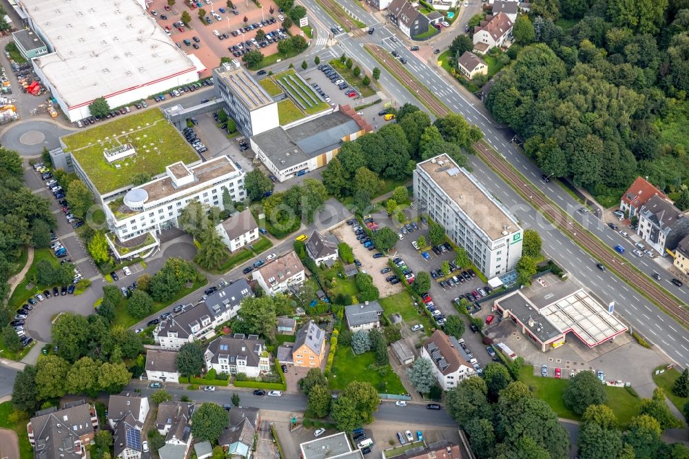 Essen from above - Company grounds and facilities of Deichmann SE E-Commerce on Deichmannweg in Essen in the state North Rhine-Westphalia, Germany