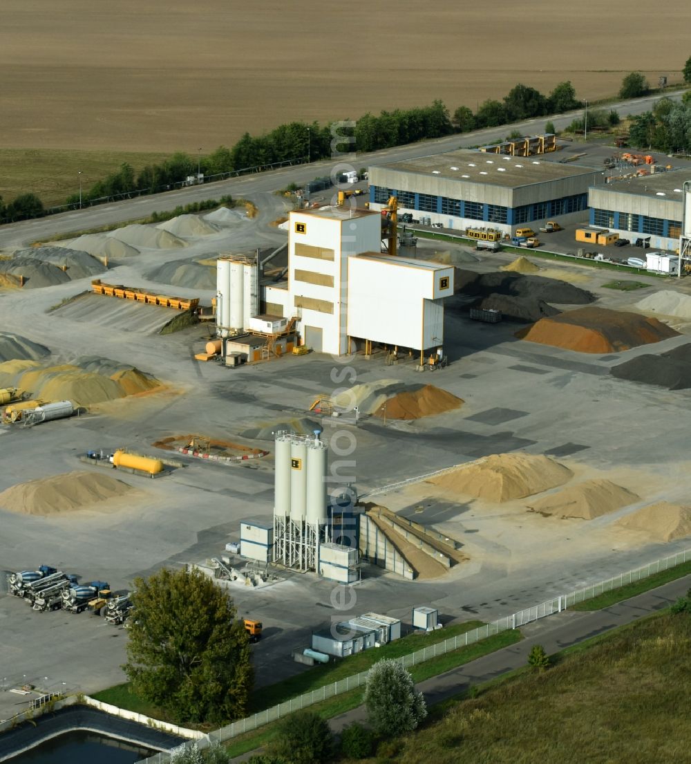 Aerial image Werneuchen - Company grounds and facilities of der Berger Bau GmbH in Werneuchen in the state Brandenburg