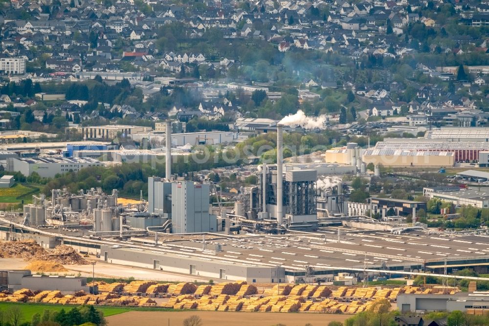 Aerial image Brilon - Company grounds and facilities of of EGGER Holzwerkstoffe Brilon GmbH & Co. KG in Brilon in the state North Rhine-Westphalia, Germany