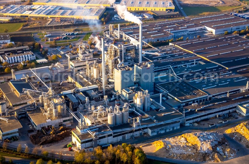 Brilon from above - Company grounds and facilities of of EGGER Holzwerkstoffe Brilon GmbH & Co. KG in Brilon in the state North Rhine-Westphalia, Germany