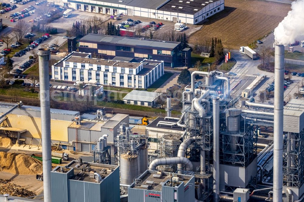 Aerial image Brilon - Company grounds and facilities of of EGGER Holzwerkstoffe Brilon GmbH & Co. KG in Brilon in the state North Rhine-Westphalia, Germany