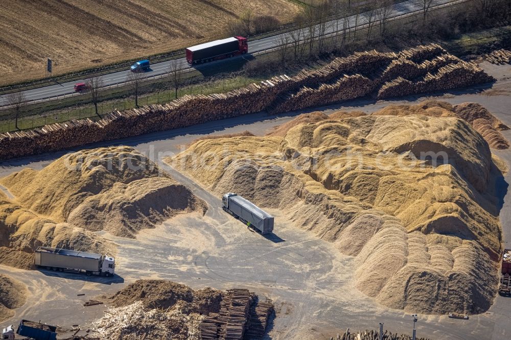 Aerial photograph Brilon - Company grounds and facilities of of EGGER Holzwerkstoffe Brilon GmbH & Co. KG in Brilon at Ruhrgebiet in the state North Rhine-Westphalia, Germany