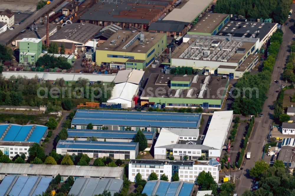 Aerial photograph Rastatt - Company grounds and facilities of Der Evoca Group in Rastatt in the state Baden-Wurttemberg, Germany