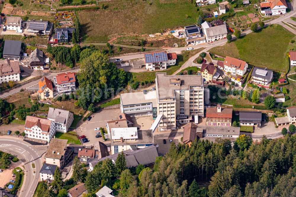 Aerial photograph Gütenbach - Company grounds and facilities of of Faller Modellbau in Guetenbach in the state Baden-Wurttemberg, Germany