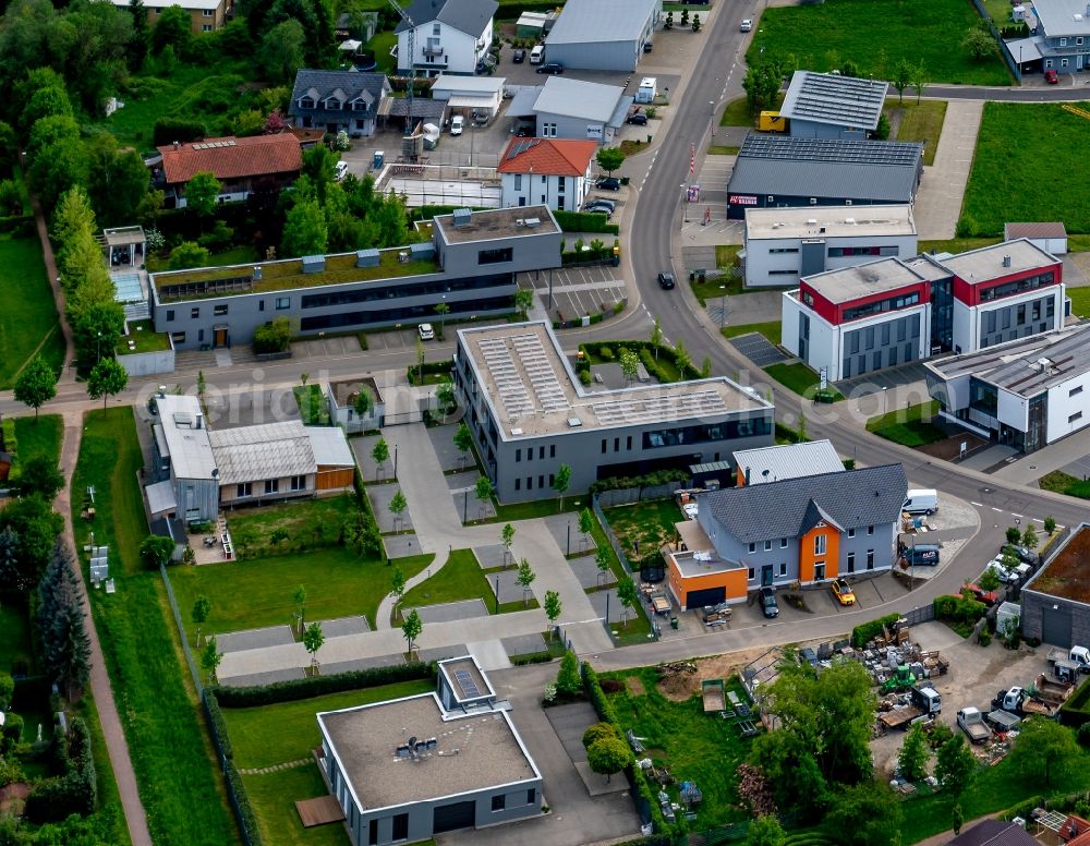 Ettenheim from the bird's eye view: Company grounds and facilities of of Firma Bellin in Ettenheim in the state Baden-Wuerttemberg, Germany