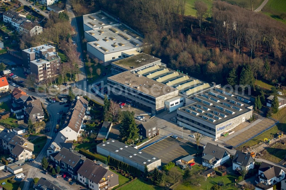 Sprockhövel from above - Company grounds and facilities of Boehmer Kugelhaehne in Sprockhoevel in the state of North Rhine-Westphalia