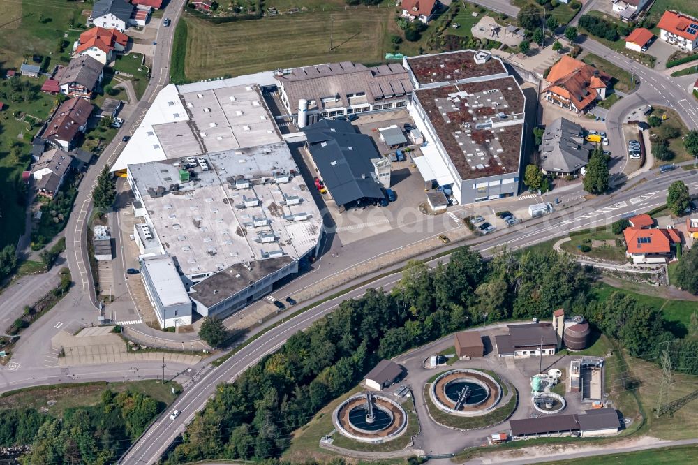 Aerial image Wembach - Company grounds and facilities of of Hella Innenleuchten Systeme in Wembach in the state Baden-Wurttemberg, Germany