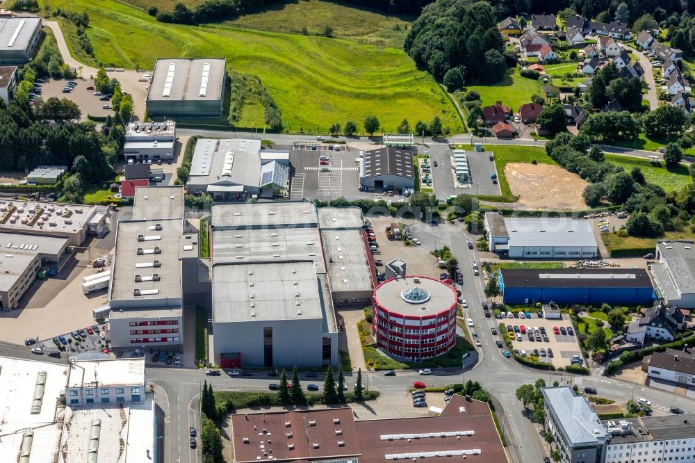 Ennepetal from the bird's eye view: Company grounds and facilities of of Leofer GmbH on Katzbachstrasse in Ennepetal in the state North Rhine-Westphalia, Germany