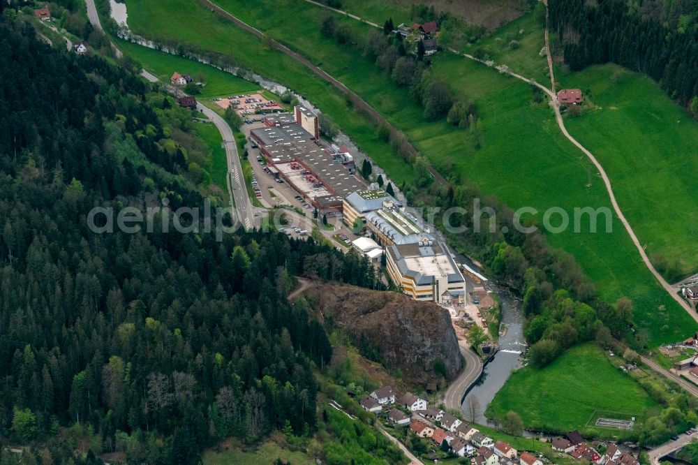 Aerial photograph Schiltach - Company grounds and facilities of of Vega Grieshaber KG in Schiltach in the state Baden-Wurttemberg, Germany