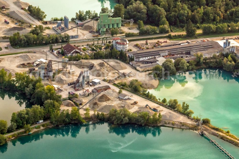 Kenzingen from above - Company grounds and facilities of of Weber Gruppe in Kenzingen in the state Baden-Wurttemberg, Germany