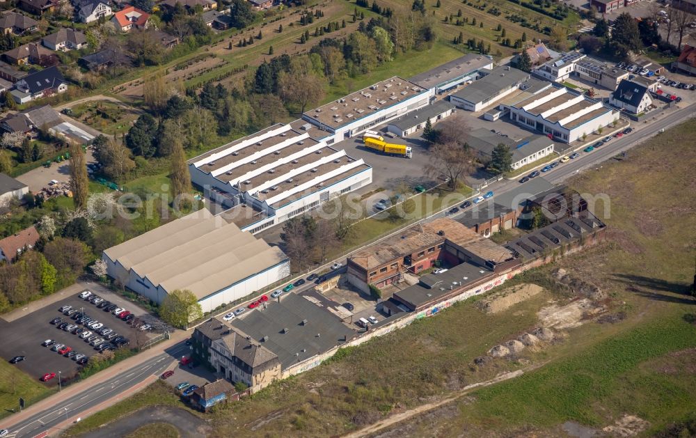 Unna from the bird's eye view: Company grounds and facilities of of WIMA Spezialvertrieb elektronischer Bauelemente GmbH & Co. KG on Viktoriastrasse in Unna in the state North Rhine-Westphalia, Germany