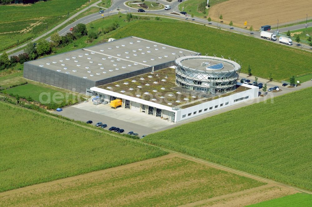 Aerial image Gersthofen - Company grounds and facilities of Deuter Sport GmbH in Gersthofen in the state of Bavaria