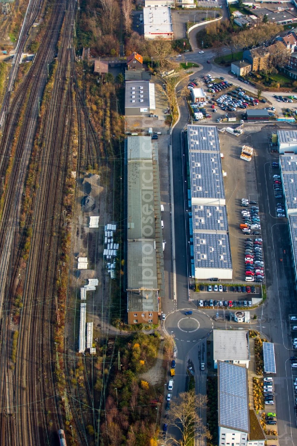 Aerial image Gelsenkirchen - Company grounds and facilities of DB Deutsche Bahn in Gelsenkirchen in the state North Rhine-Westphalia