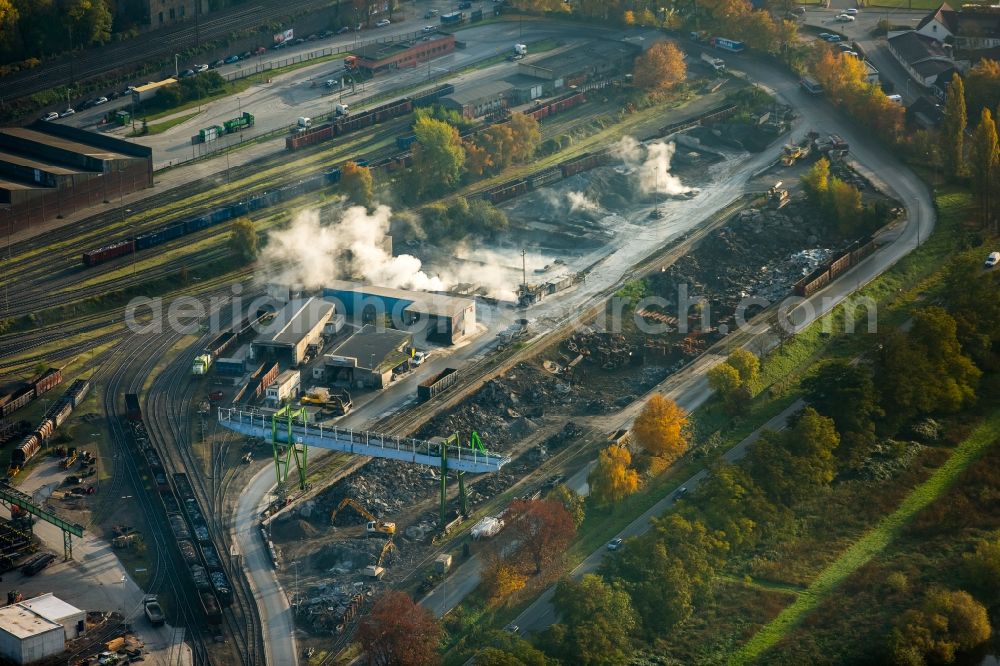 Aerial image Witten - Company grounds and facilities of Deutsche Edelstahlwerke GmbH in Witten in the state North Rhine-Westphalia